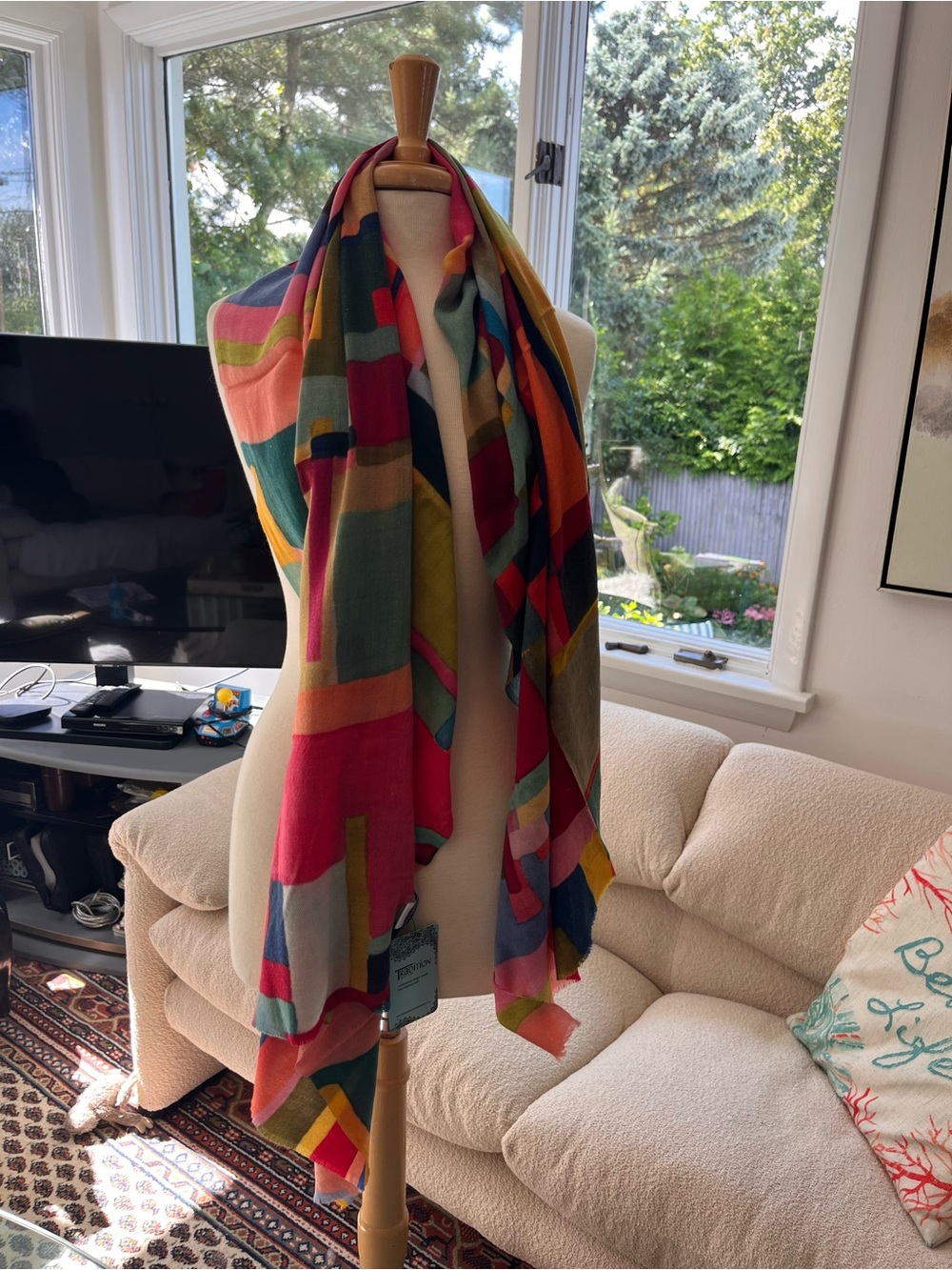 Colorblock Lightweight Women's Scarf - Multicolor